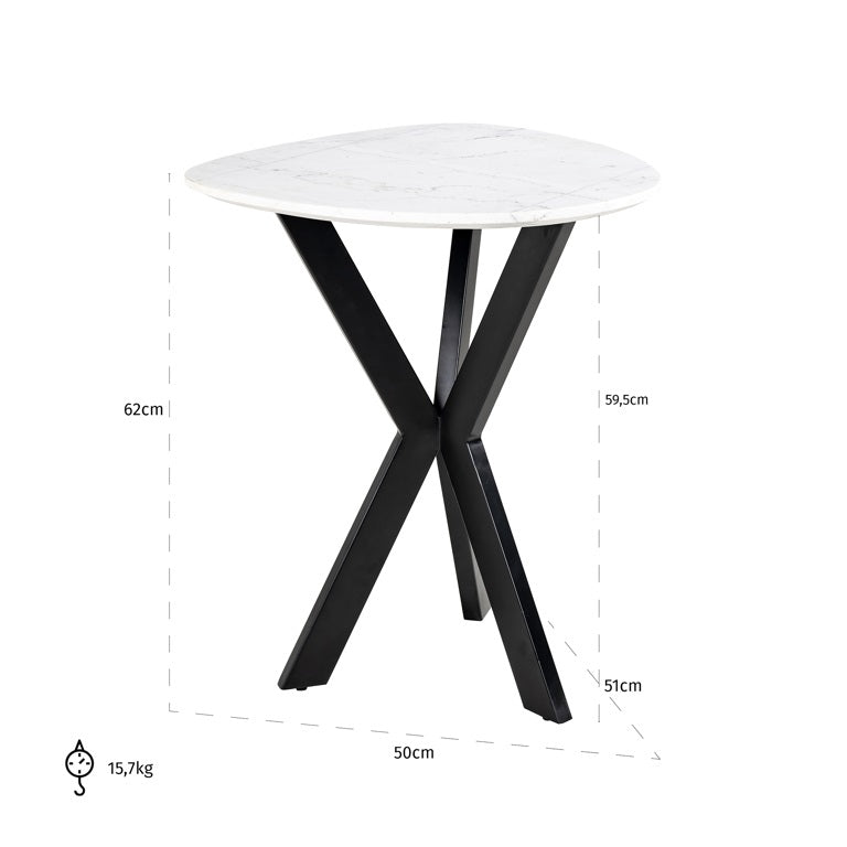 Beistelltisch Trocadero weißer (Black – Ansicht 3