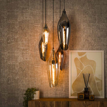 Hängelampe 5L gestuft cocoon mix glass