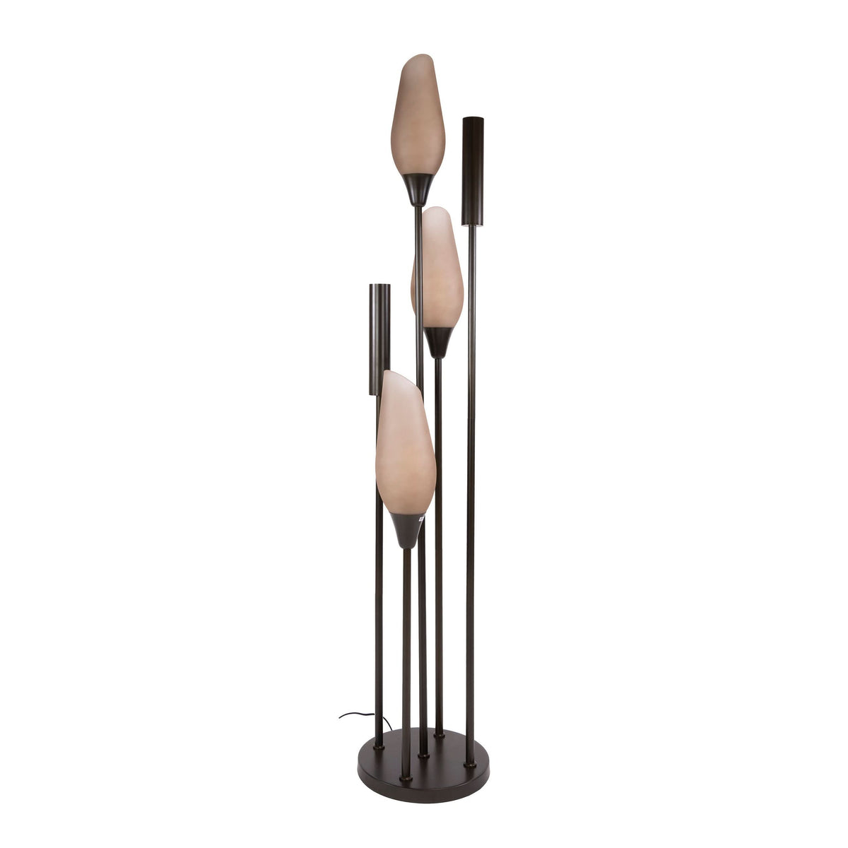 Stehlampe 5-flammig – Sienna-Braun / Milchglas – Bild 5