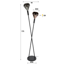 Stehleuchte Wings 2-light / Black