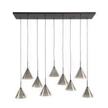 Hängelampe 5+4 Kegel Kappe Glas (G9)
