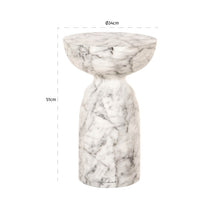 Beistelltisch Kita faux white marble (White)