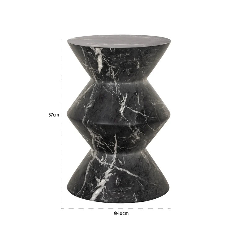 Beistelltisch Bosco faux black marble (Black)