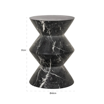Beistelltisch Bosco faux black marble (Black)