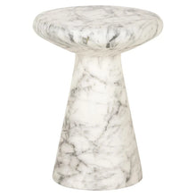Beistelltisch Lohan faux white marble (White)