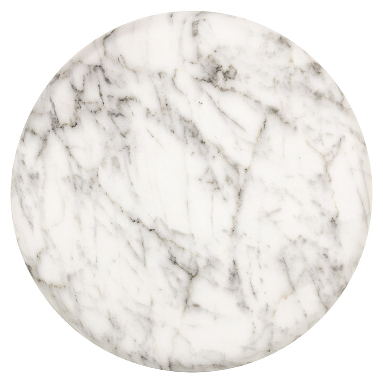 Beistelltisch Lohan faux white marble (White)