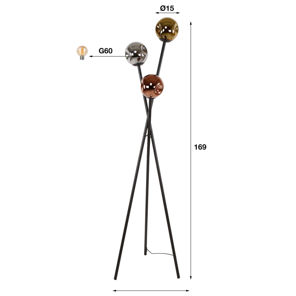Stehlampe 3L molecule mix glass – Ansicht 5