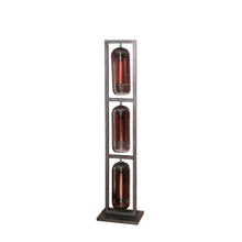 Stehlampe 3L turm smoke Glas / Lochstahl