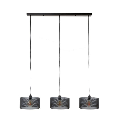 Hängelampe 3L mesh round/Artic schwarz