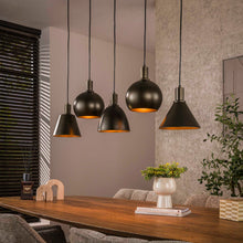 Hängeleuchte Metallo 5-light / Sienna braun