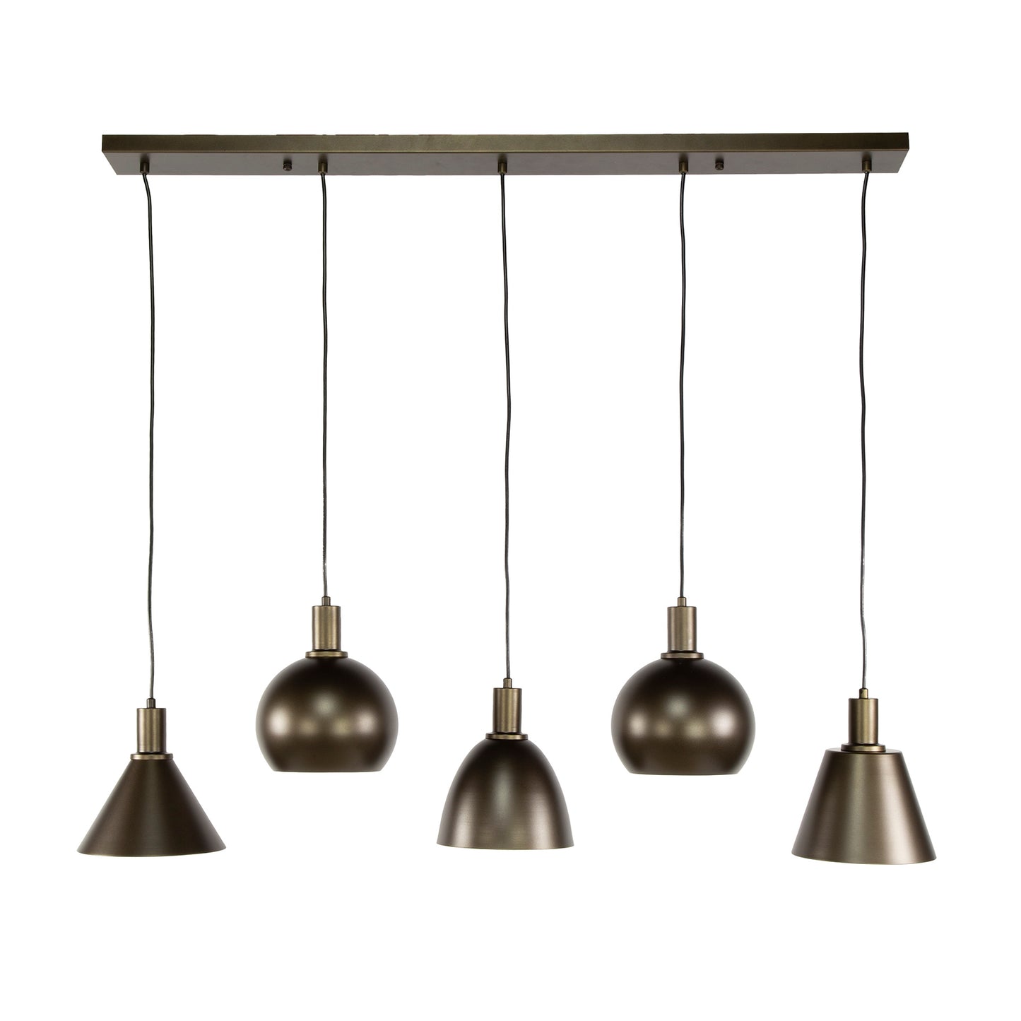 Hängeleuchte Metallo 5-light / Sienna braun