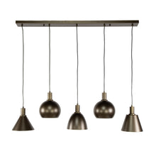 Hängeleuchte Metallo 5-light / Sienna braun