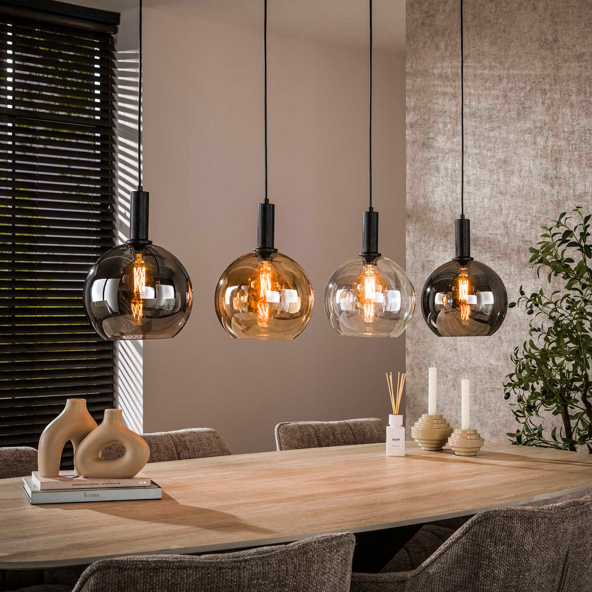 Hängelampe Sfera Tricolore 4-flammig – Artic schwarz von Sofa4You