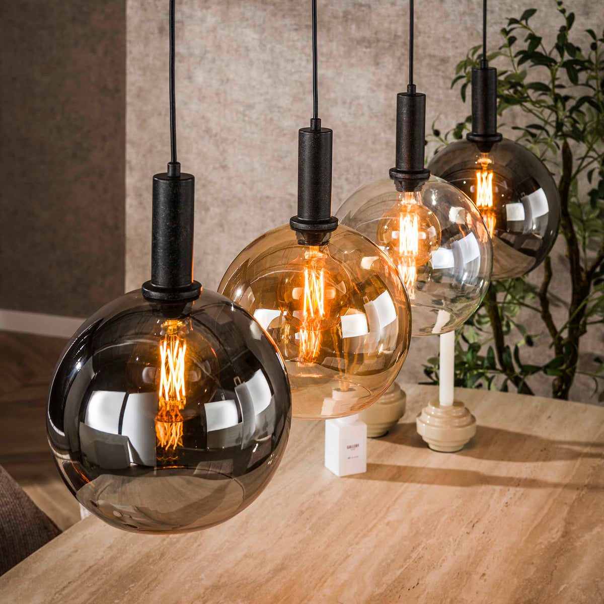 Hängelampe Sfera Tricolore 4-flammig – Artic schwarz – Ansicht 2