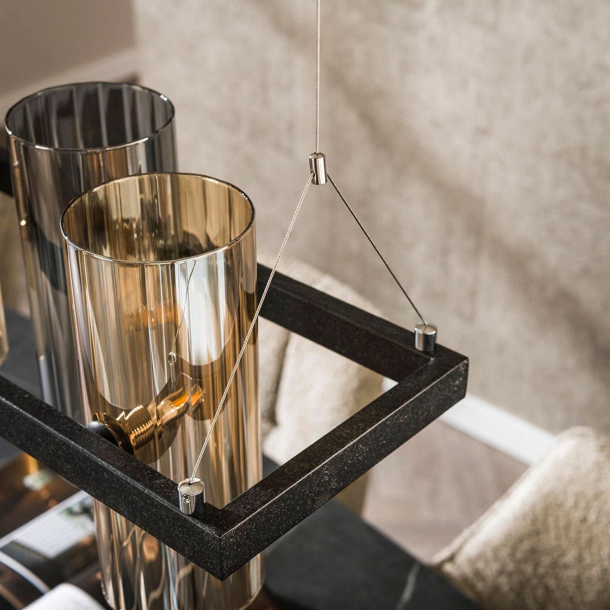 Hängelampe 10L cylinder mixed Glas (G9) – Ansicht 3
