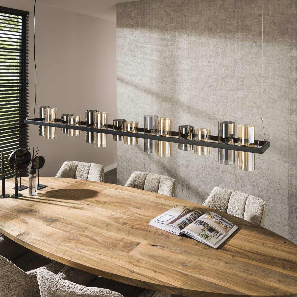 Hängelampe 14L cylinder mixed glass (G9) – Ansicht 2