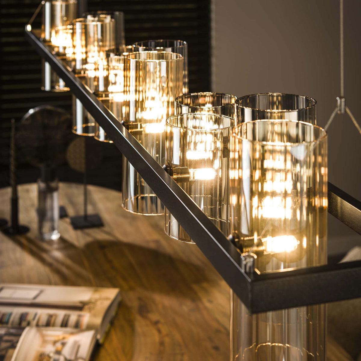 Hängelampe 14L cylinder mixed glass (G9) – Ansicht 3