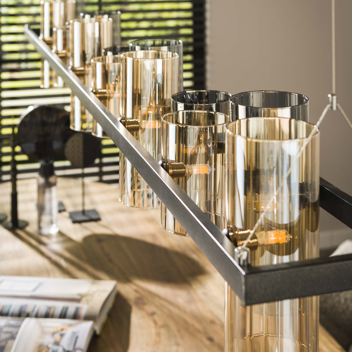 Hängelampe 14L cylinder mixed glass (G9) – Ansicht 4