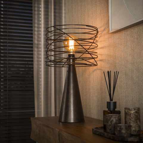 Tischlampe 1-flammig – Urban-Braun