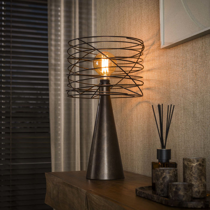 Tischlampe 1-flammig – Urban-Braun