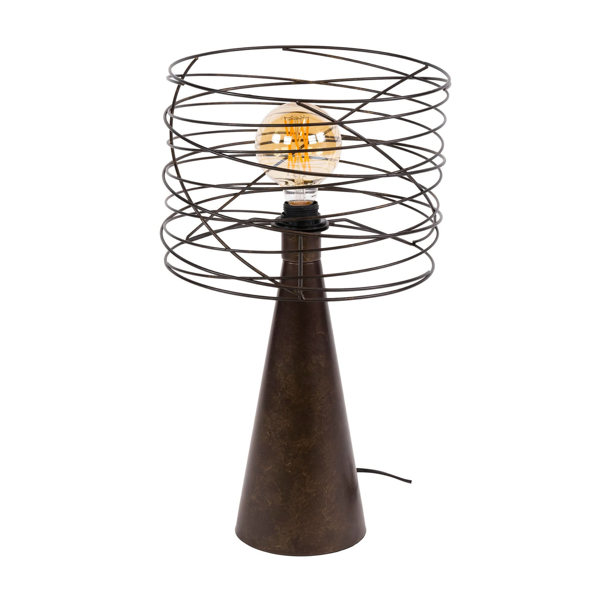 Tischlampe 1-flammig – Urban-Braun – Bild 3