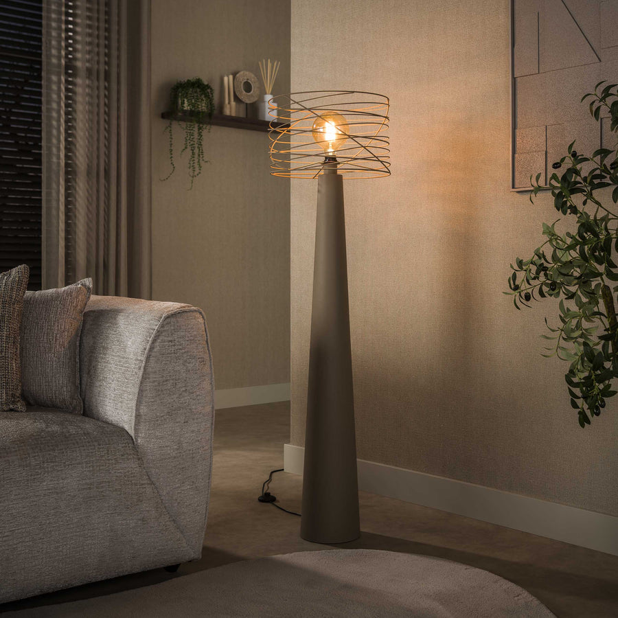 Stehlampe 1-flammig – Beige