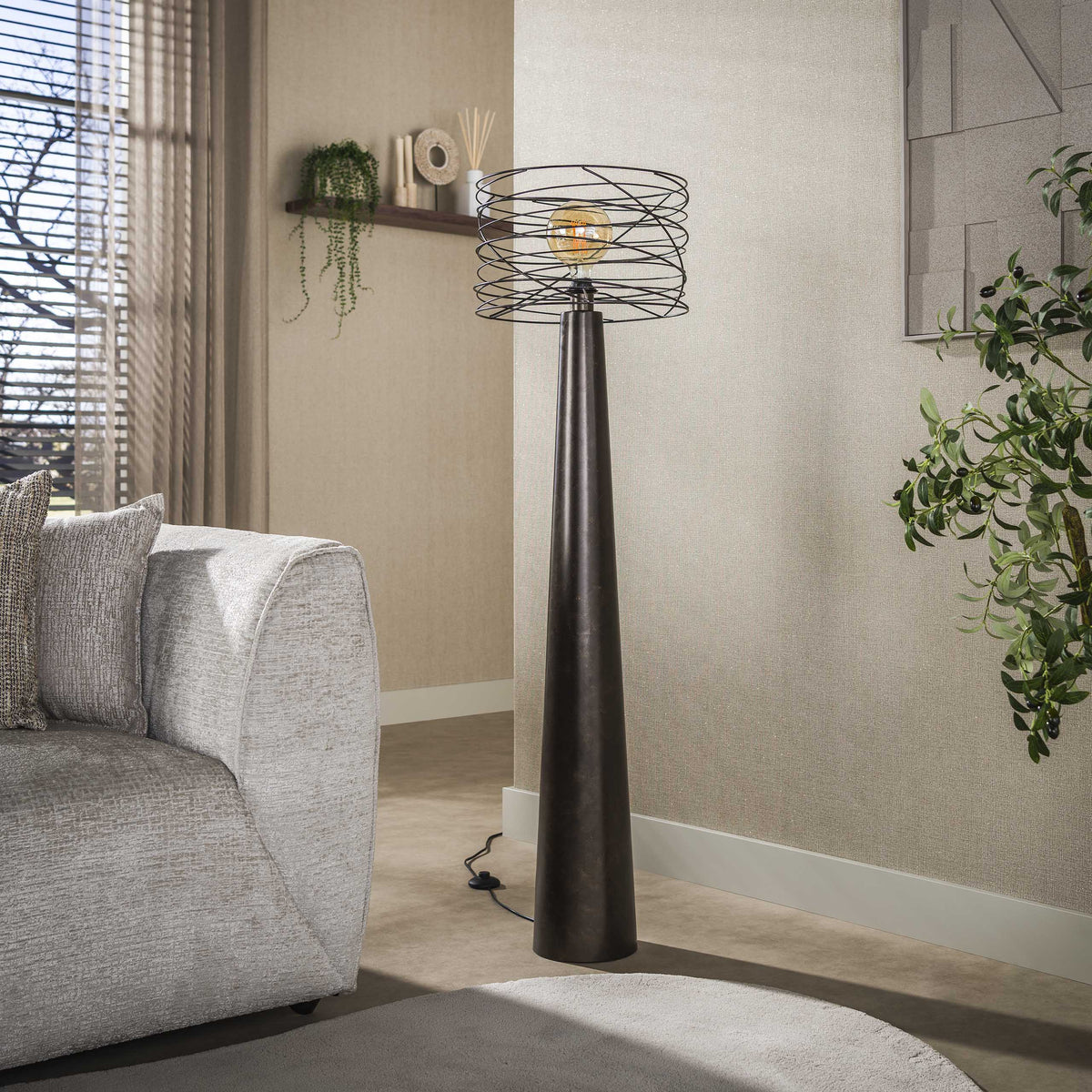 Stehlampe 1-flammig – Urban-Braun – Bild 2