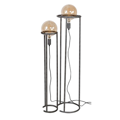 Stehlampe 2L match Set/2 Ç?200 mm Lichtquelle / Alt Silber Finish