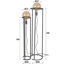 Stehlampe 2L match Set/2 Ç?200 mm Lichtquelle / Alt Silber Finish