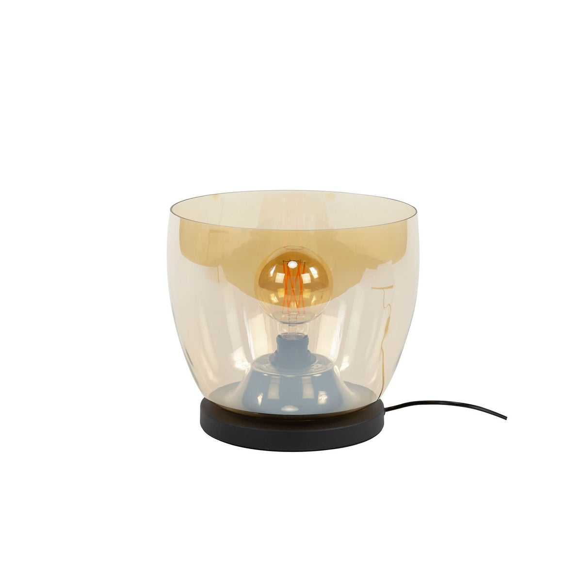 Stehlampe 1-flammig, Glas, 29 cm breit – Bernsteinglas – Bild 5