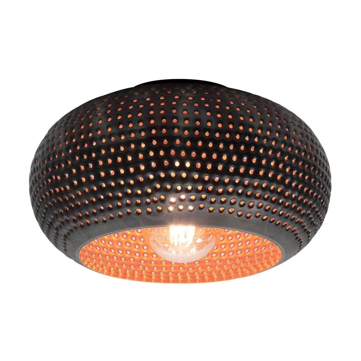 Deckenleuchte 1-flammig Ø 35 cm, Metall – Schwarzbraun – Bild 2