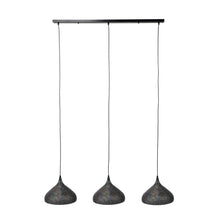 Hängelampe 3xØ32 Punsch trichter / Schwarz-braun