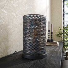 Tischleuchte armor tube / Schwarz-braun