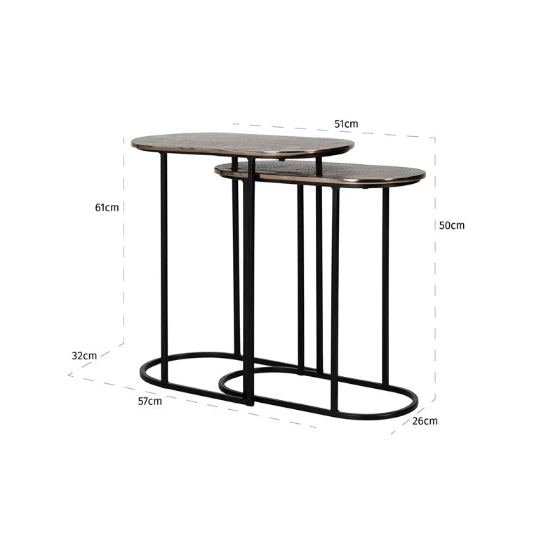 Beistelltischset Chandon