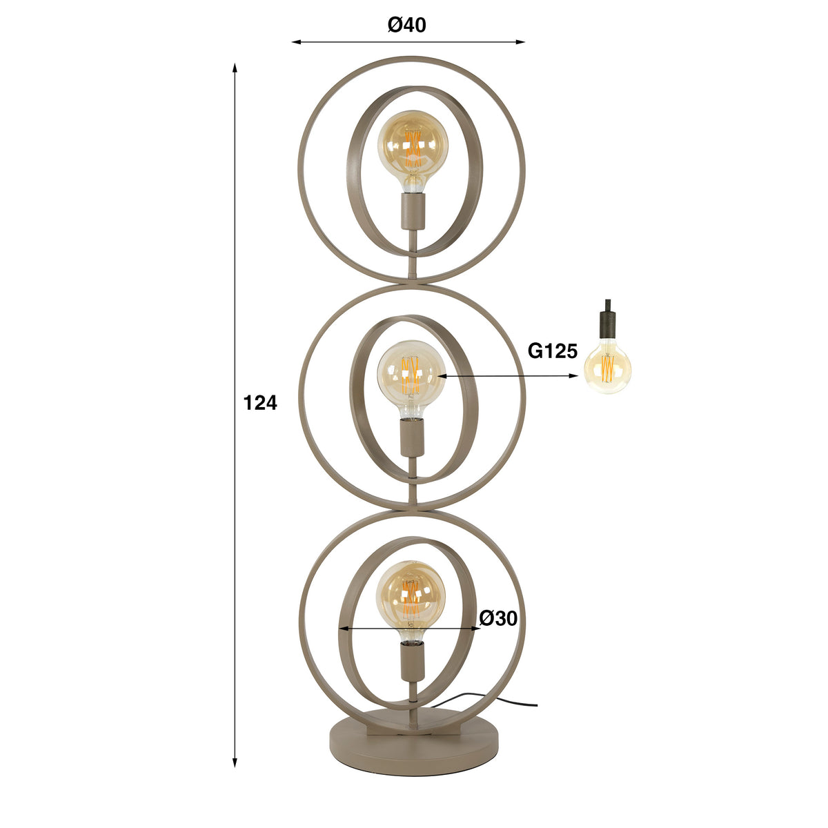 Stehleuchte Turn Around 3-lights – Ansicht 5