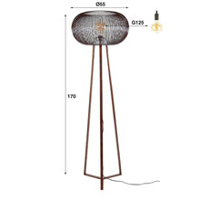 Stehlampe 3 Bein copper twist