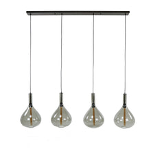 Hängelampe 4L drop glass/Artic schwarz