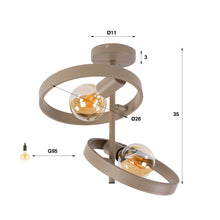 Deckenleuchte Hover 2-light / Beige