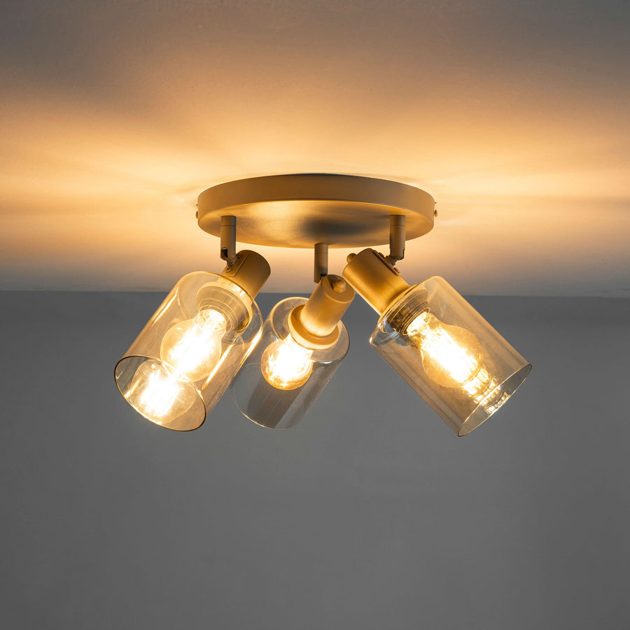 Deckenleuchte 3-flammig, 50 cm breit – Beige