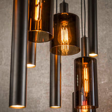 Hängelampe Sepiora 5+4-light / Sienna brown