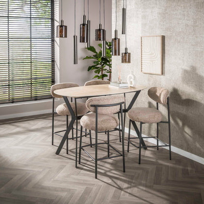 Hängelampe Sepiora 5+4-light / Sienna brown