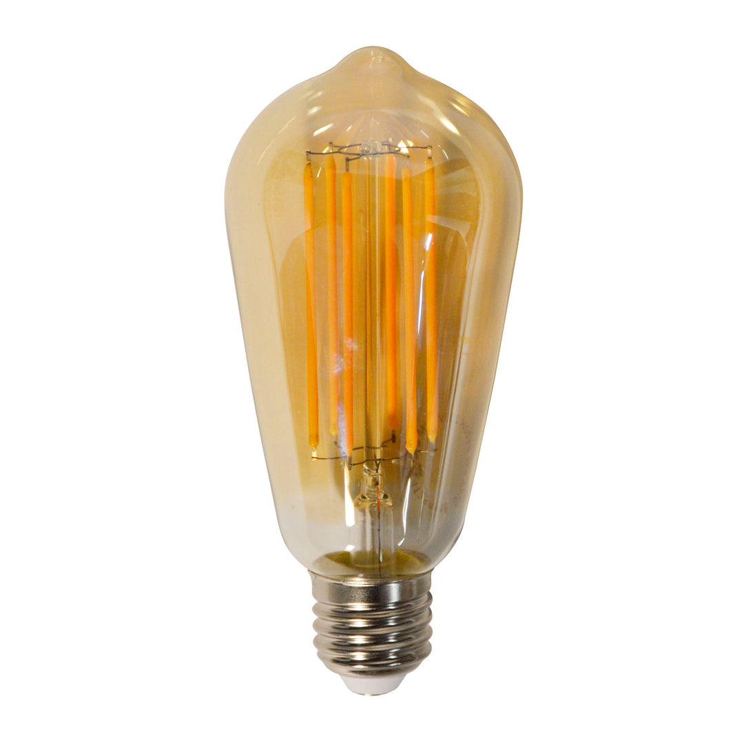 Glühlampe LED [ST64] Filament Tröpfchen/Braunglas