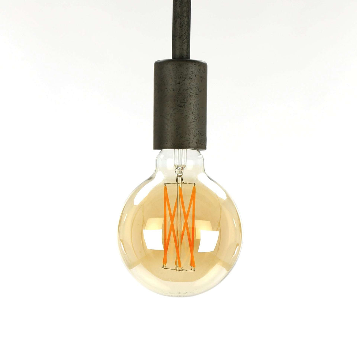 LED-Leuchtmittel Filament Kugel Ø 9,5 cm – Bernsteinglas