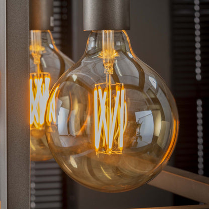 Glühlampe LED Filament Globus 12 5 - E27 6W 2100K 450lm dimmbar / Braunglas