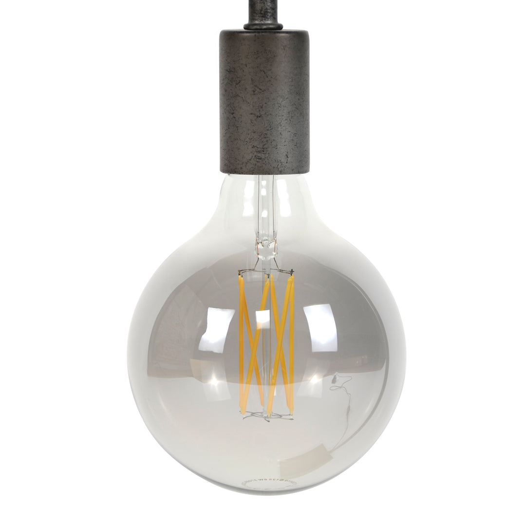 Glühlampe LED Filament Globus 12 5 - E27 6W 2100K 450lm dimmbar / Smoke grey glass