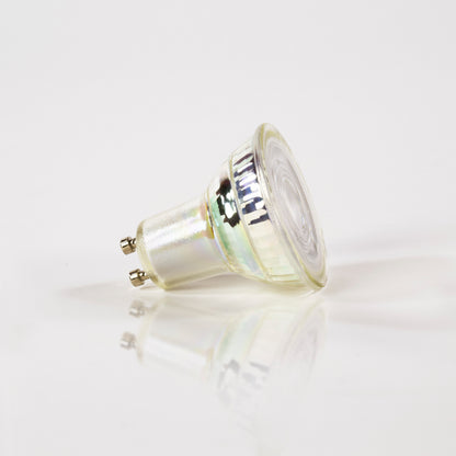 Lichtquelle: dimmbare LED GU10 / Transparentes Glas
