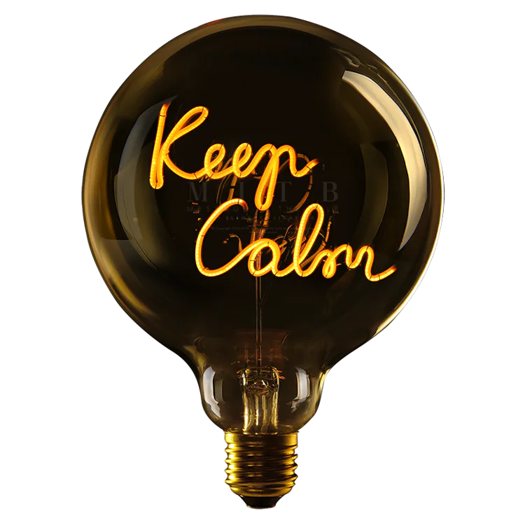 Keep Calm gelb - Message in the bulb