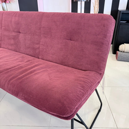 Design Essgruppe 6-tlg. – Bank + 5 drehbare Stühle (Cord & Webstoff)