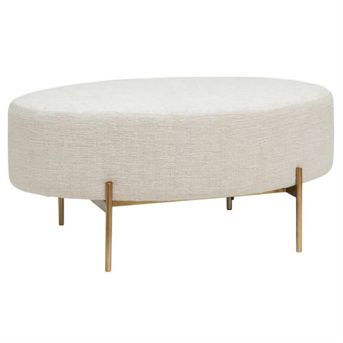 Hocker Stege – Beige, oval