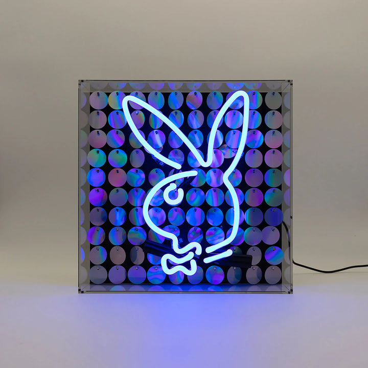 Playboy X Locomocean – Disco Bunny – Glas-Neon-Box-Schild